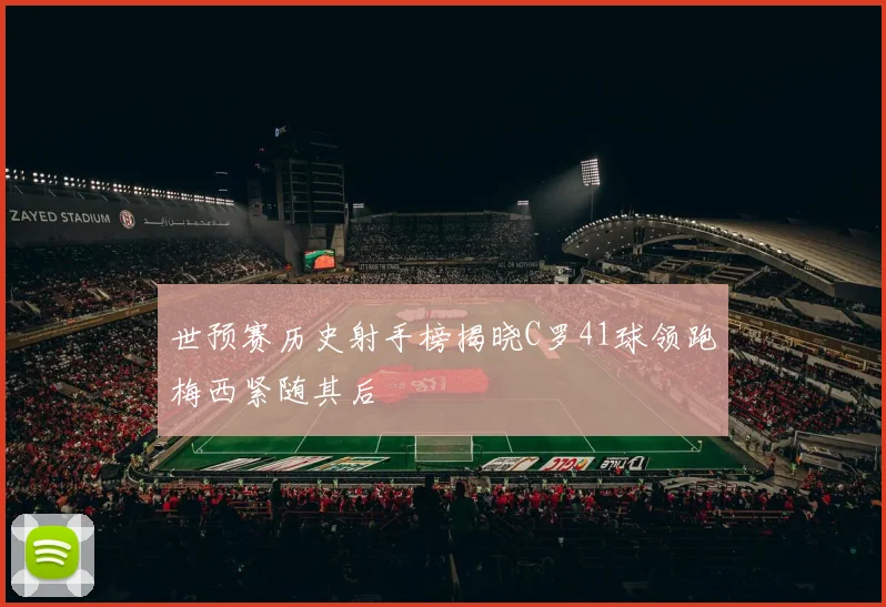 世预赛历史射手榜揭晓C罗41球领跑梅西紧随其后