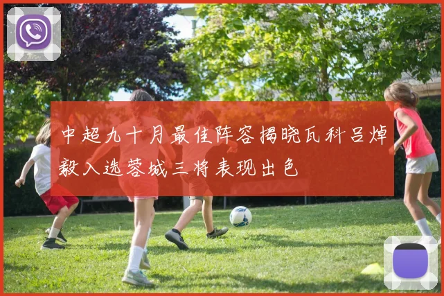 中超九十月最佳阵容揭晓瓦科吕焯毅入选蓉城三将表现出色
